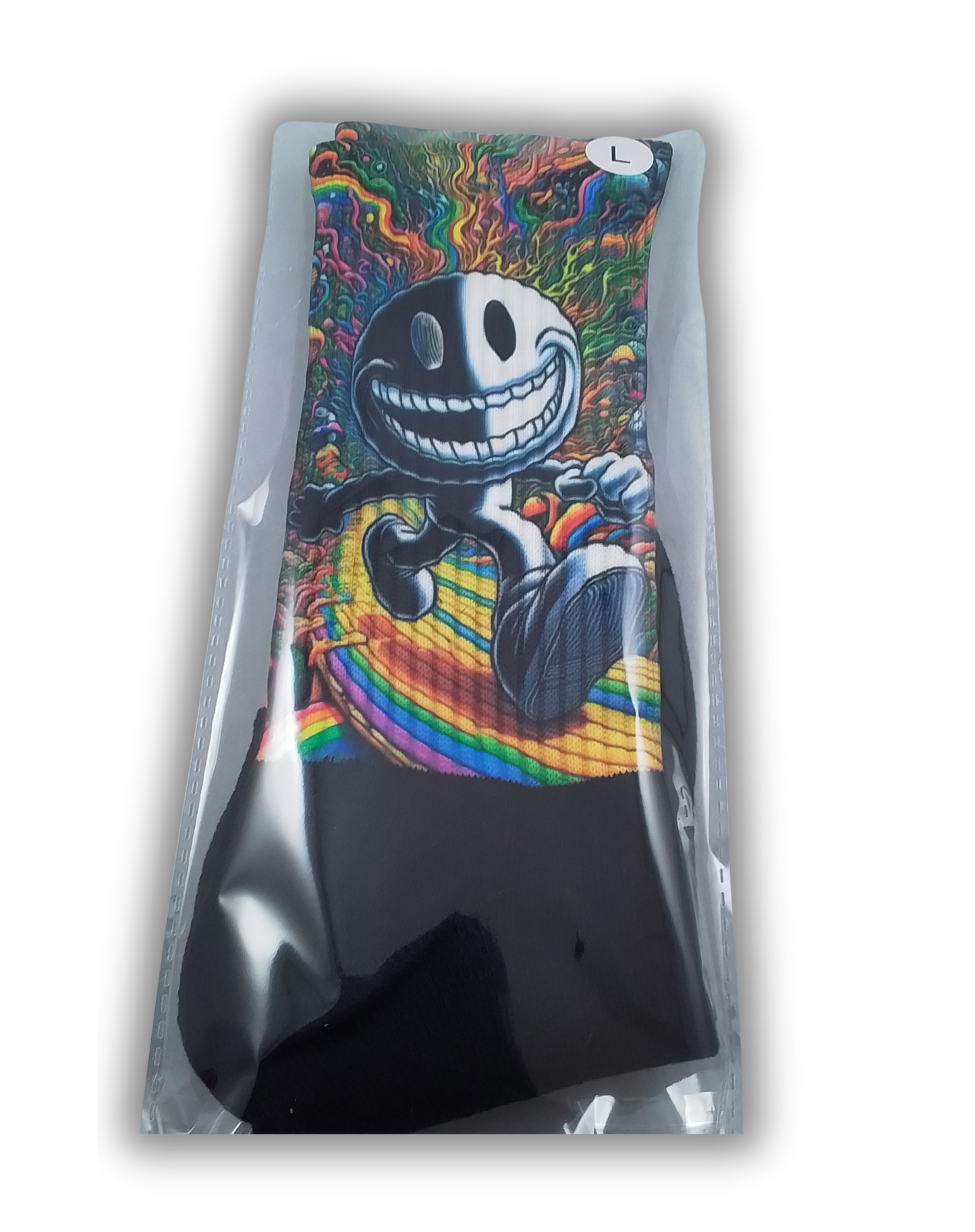 Disc Golf Socks Smiling Guy Large