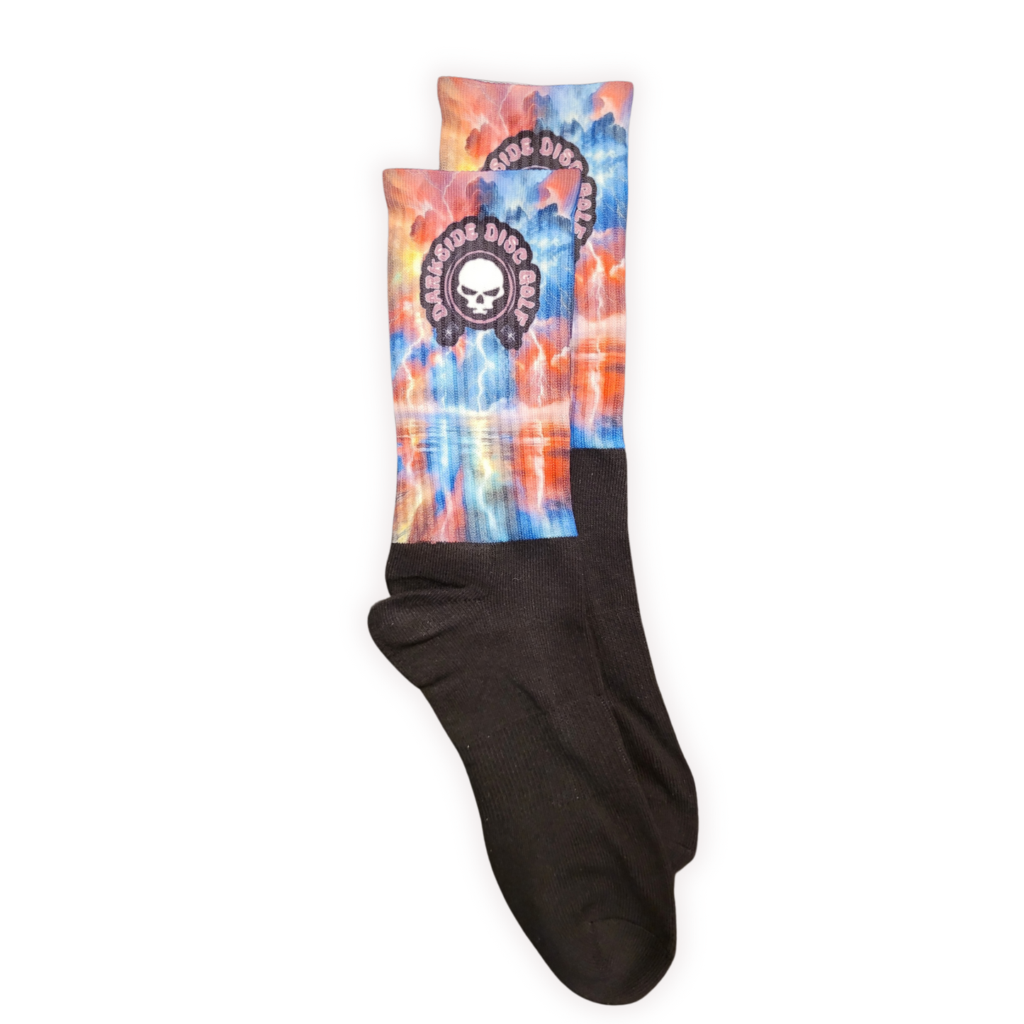 Disc Golf Socks Colorful Lightning (L)