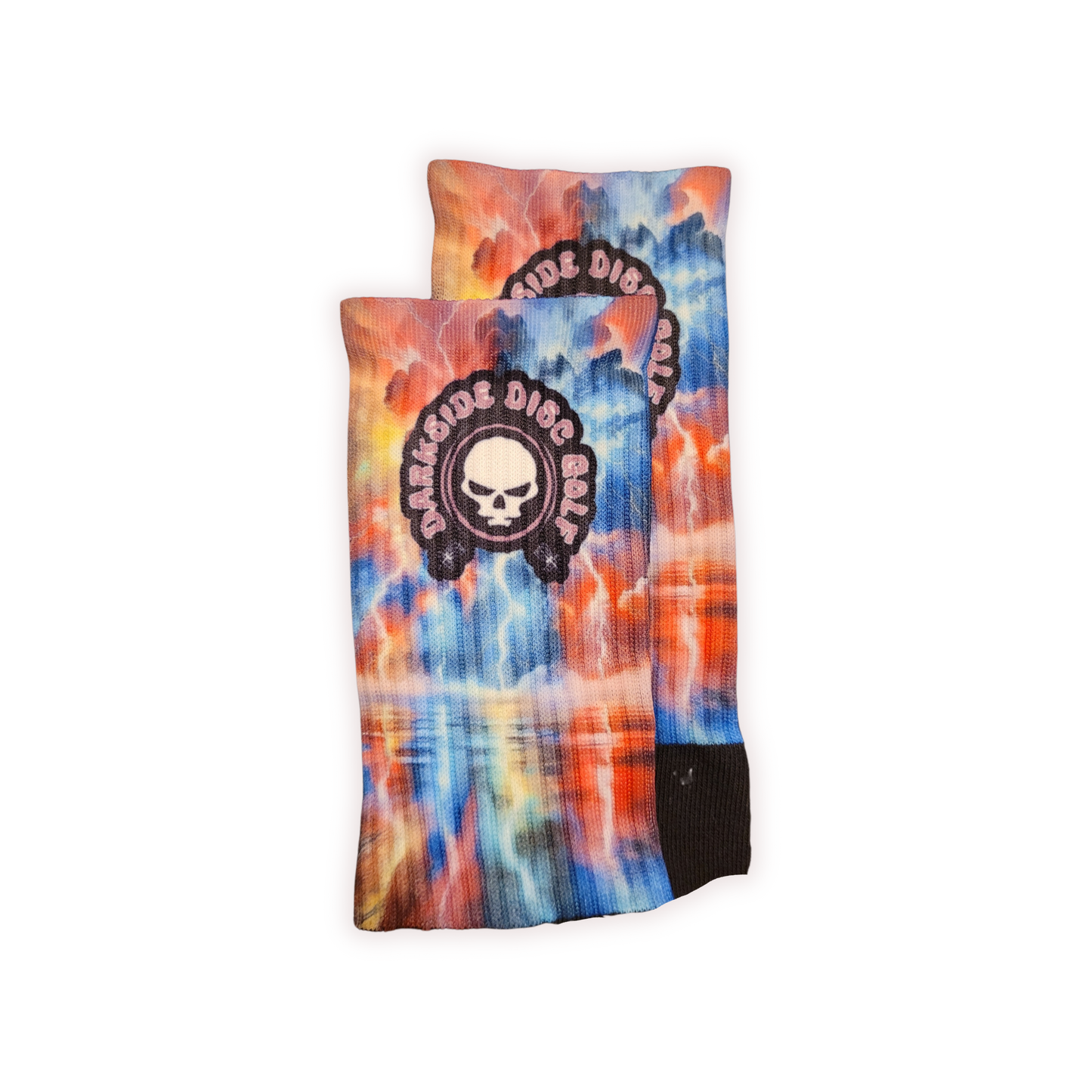Disc Golf Socks Colorful Lightning (L)