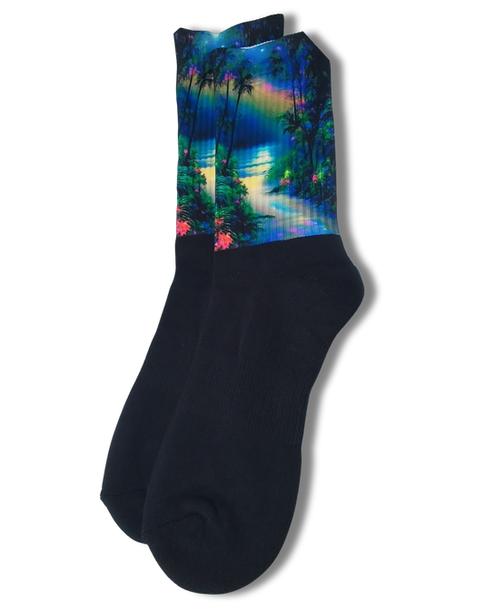 Disc Golf Socks Tropical Island Large