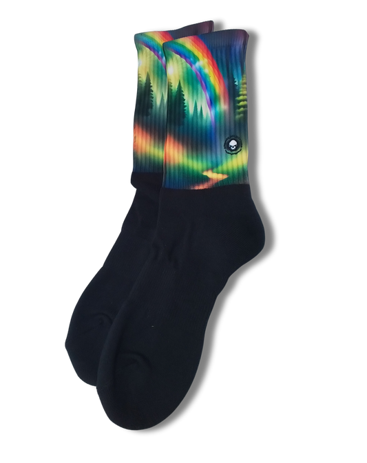 Disc Golf Socks Rainbow Large