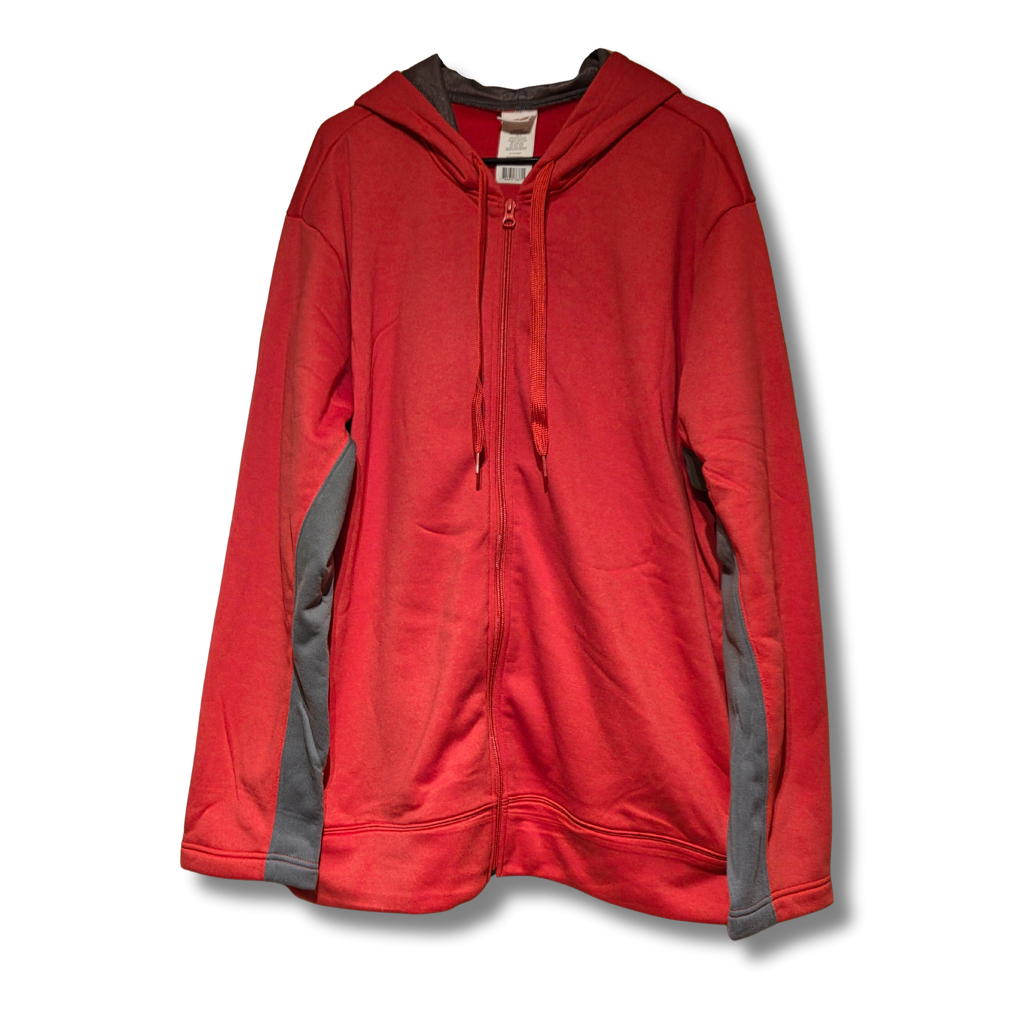 Red & Grey Zip Up Hoody